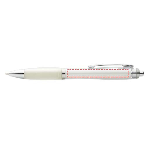 Stylo à bille Nash à corps et grip colorés: Toute la longueur du corps · Impression numérique