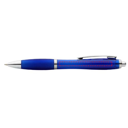 Stylo à bille Nash à corps et grip colorés: Toute la longueur du corps · Impression numérique brillante
