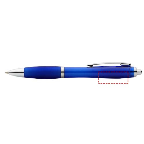 Stylo à bille Nash à corps et grip colorés: Tout autour · Sérigraphie circulaire