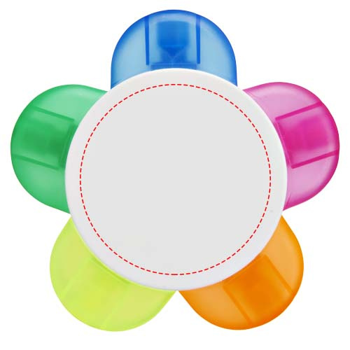 Flower – surligneur en forme de fleur: Face avant · Tampographie