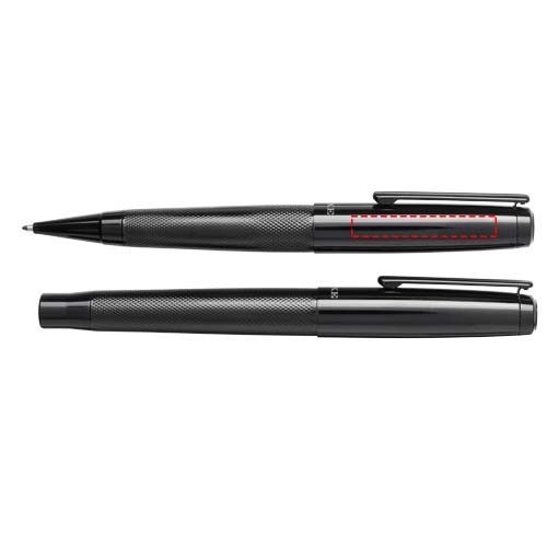 Coffret de deux stylos Gloss: Capuchon du stylo-bille · Tampographie