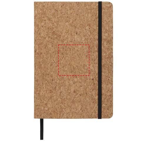 Carnet A5 en liège Napa: Face avant · Tampographie