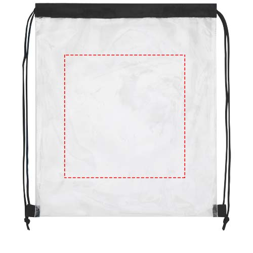 Sac à cordon transparent 5 l Lancaster: Face avant · Sérigraphie