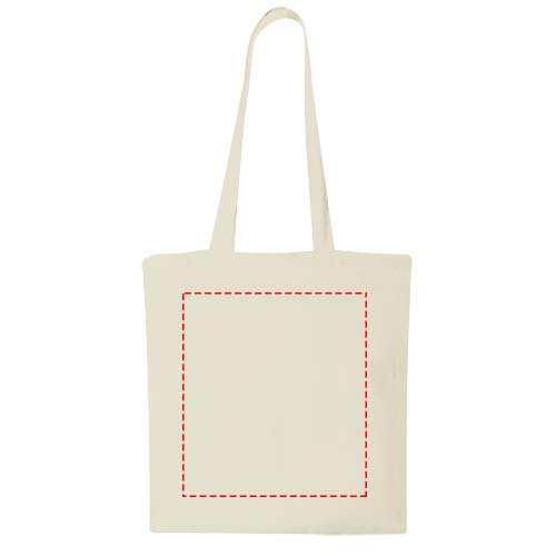Sac cabas en coton 140 g/m² de 7 l Madras: Face arrière · Sérigraphie