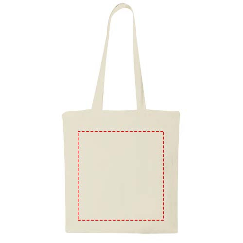 Sac cabas en coton 140 g/m² de 7 l Madras: Face arrière · Transfert