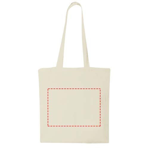 Sac cabas en coton 140 g/m² de 7 l Madras: Face arrière · Transfert DTF