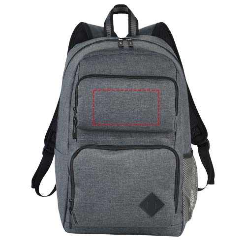 Sac à dos 20 l pour ordinateur 15 pouces Graphite Deluxe: Dessus · Transfert DTF