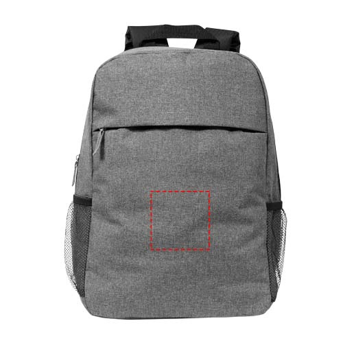 Sac à dos 18 l pour ordinateur 15 pouces Hoss: Face avant · Broderie — variante « fixed »