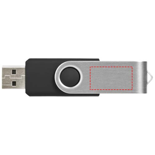 Clé USB 2 Go Rotate-basic: Face arrière · Gravure laser