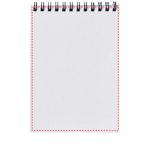 Carnet A5 à couverture synthétique Desk-Mate®: Feuilles (portrait, reliure en haut) · Lithographie en quadrichromie
