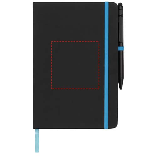 Carnet de taille moyenne Noir Edge: Face avant · Marquage en relief ou en creux