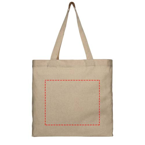 Sac cabas à soufflet recyclé 210 g/m² de 13 l Pheebs: Face arrière · Transfert DTF