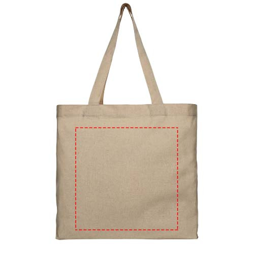 Sac cabas à soufflet recyclé 210 g/m² de 13 l Pheebs: Face arrière · Sérigraphie