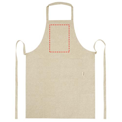 Tablier en coton recyclé 200 g/m² Pheebs: Poitrine · Transfert DTF