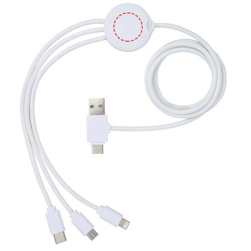 Câble de recharge 5-en-1 avec additif antibactérien Pure: Face avant · Impression numérique