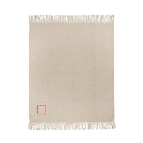 Plaid en RPET certifié GRS Ivy: Face avant · Broderie