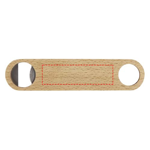 Origina – décapsuleur en bois: Face avant · Sérigraphie
