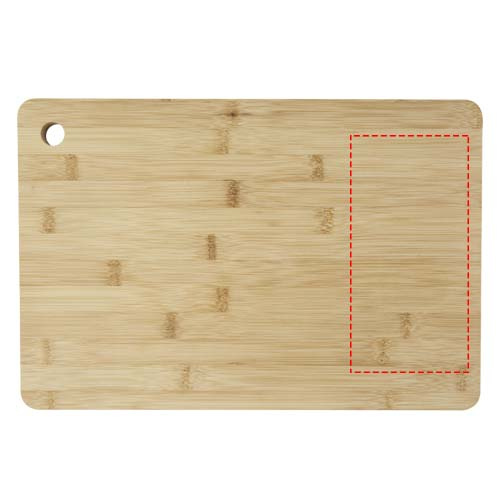 Planche à découper en bambou Harp: Face arrière · Gravure laser