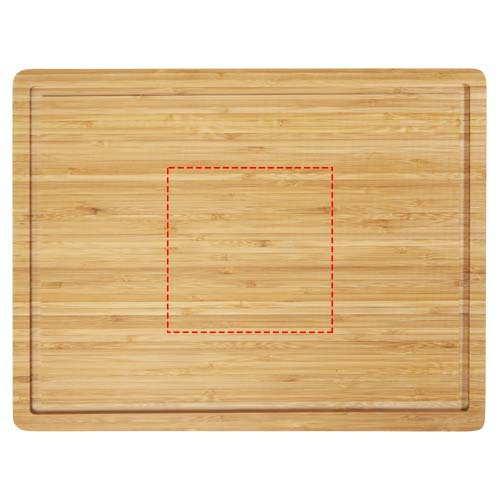 Planche à découper les steaks en bambou Fet: Face avant · Gravure laser