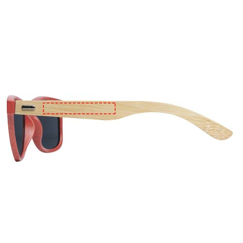 Lunettes de soleil en bambou Sun Ray: Branche gauche · Tampographie