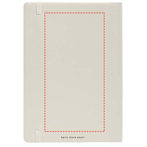Carnet ligné A5 à couverture souple Karst®: Face arrière · Sérigraphie