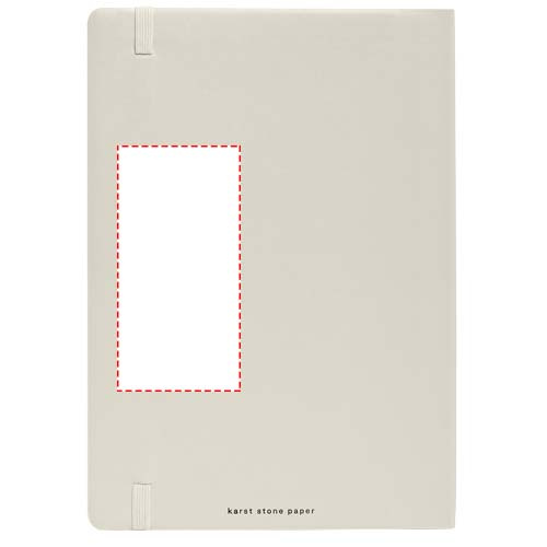 Carnet ligné A5 à couverture souple Karst®: Face arrière · Autocollant imprimé en numérique