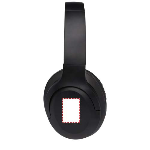 Casque Bluetooth® en plastique recyclé Loop: Coque de l’oreillette droite · Doming en quadrichromie