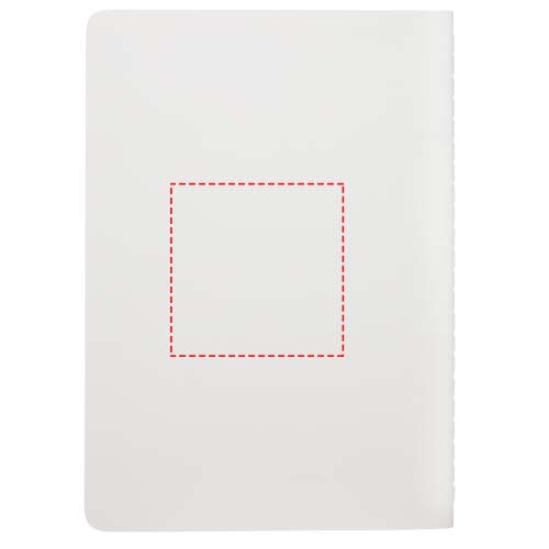 Cahier en papier de pierre Shale: Face arrière · Tampographie