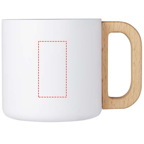 Mug 360 ml en acier inoxydable recyclé certifié RCS à isolation sous vide avec couche de cuivre Bjorn: Face avant · Gravure laser