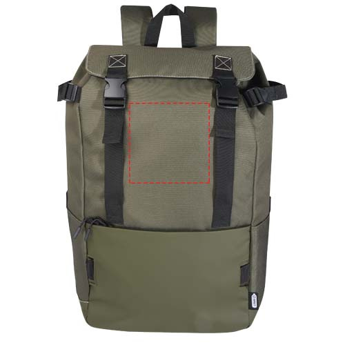 Sac à dos modulable Roam en matière recyclée GRS: Dessus · Sérigraphie