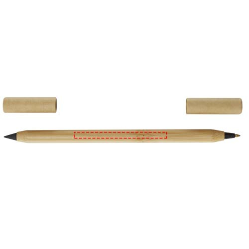 Stylo double fonction Samambu en bambou: Corps du produit · Impression numérique