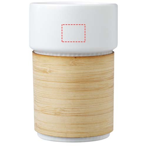 Gobelet Fika de 340 ml avec manchon en bambou: Gobelet · Gravure laser