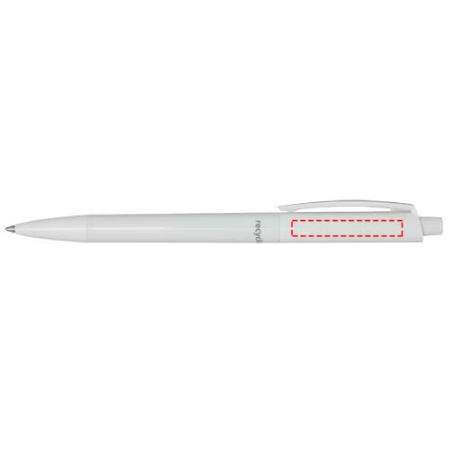 Stylo à bille Martha en plastique recyclé: Capuchon · Tampographie