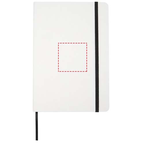 Carnet A5 à couverture rigide et pages lignées en papier de pierre Holm: Face avant · Tampographie