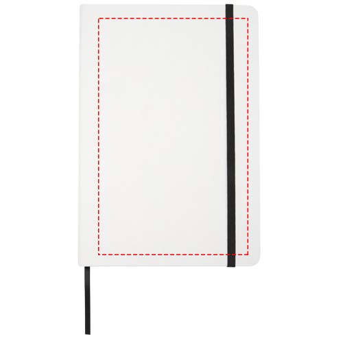 Carnet A5 à couverture rigide et pages lignées en papier de pierre Holm: Face avant · Sérigraphie