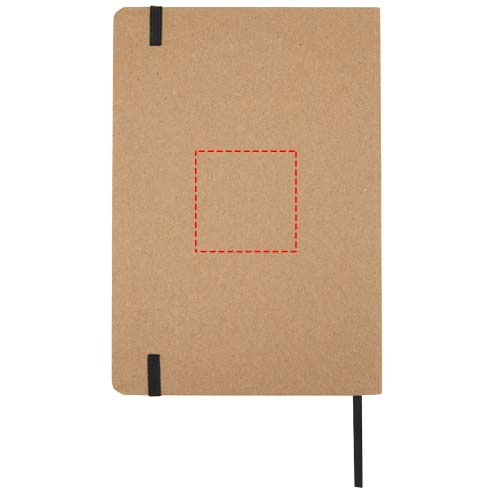 Carnet A5 à couverture rigide et pages lignées en papier de pierre Holm: Face arrière · Tampographie