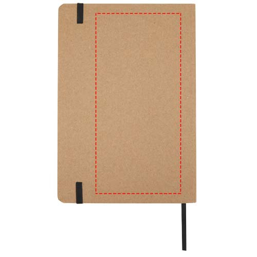 Carnet A5 à couverture rigide et pages lignées en papier de pierre Holm: Face arrière · Sérigraphie