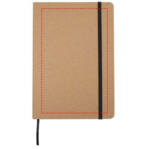 Carnet A5 à couverture rigide et pages lignées en papier de pierre Holm: Face avant · Sérigraphie