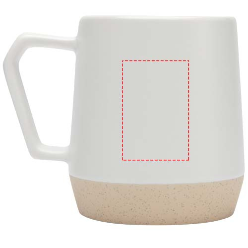 Mug en céramique Dolce 300 ml à finition mate: Face arrière · Tampographie