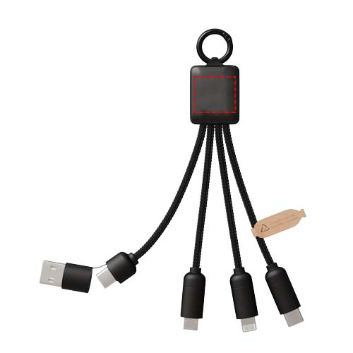 Câble de charge SCX.design C13 15 W 5-en-1: Face arrière · Gravure laser