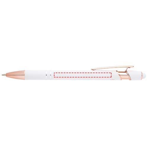 Stylo à bille Nanna à finition or rose, encre bleue: Capuchon · Impression numérique brillante