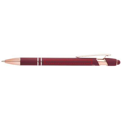 Stylo à bille Nanna à finition or rose, encre bleue: Capuchon · Impression numérique brillante
