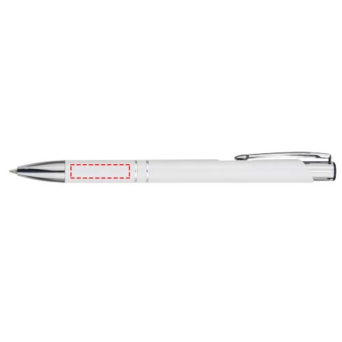 Stylo à bille Moneta en aluminium recyclé, encre bleue: Corps du stylo · Gravure laser