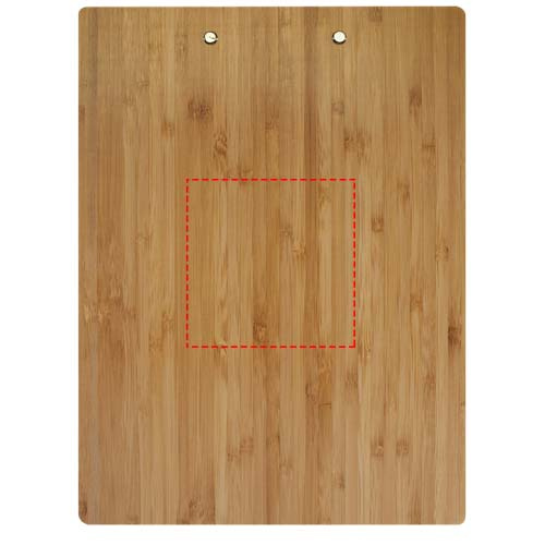 Porte-bloc Tavula en bambou: Face arrière · Gravure laser