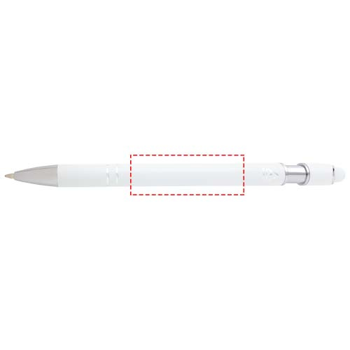 Stylo à bille Kish à finition argentée, encre noire: Capuchon · Sérigraphie circulaire