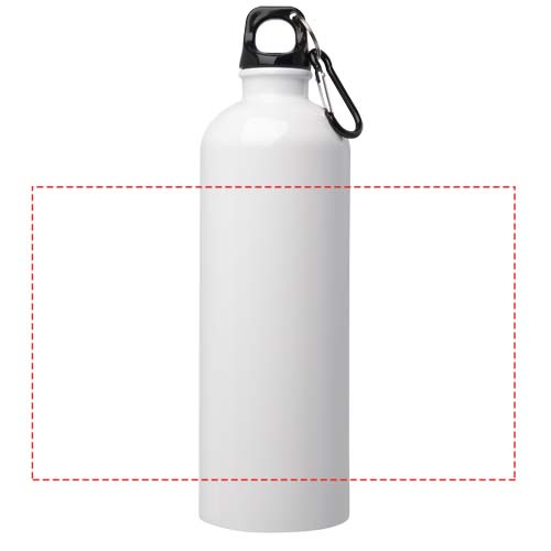 Gourde Oregon de 750 ml en acier inoxydable à simple paroi certifié RCS avec mousqueton: Tout autour · Gravure laser à 360°