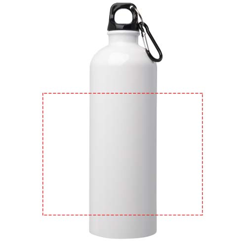 Gourde Oregon de 750 ml en acier inoxydable à simple paroi certifié RCS avec mousqueton: Tout autour · Sérigraphie circulaire