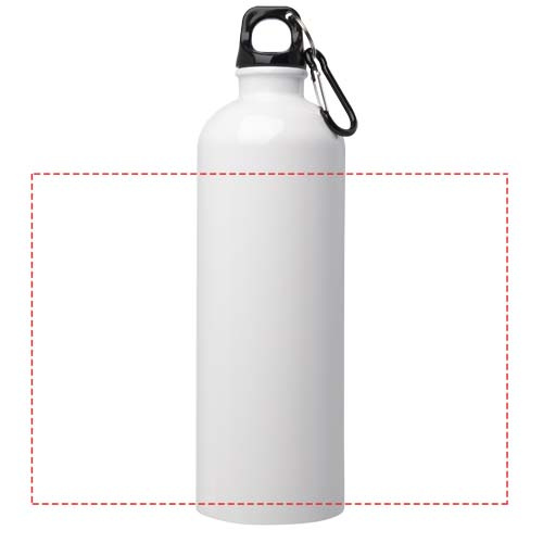 Gourde Oregon de 750 ml en acier inoxydable à simple paroi certifié RCS avec mousqueton: Tout autour · Impression numérique à 360°