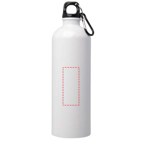 Gourde Oregon de 750 ml en acier inoxydable à simple paroi certifié RCS avec mousqueton: Face avant · Tampographie