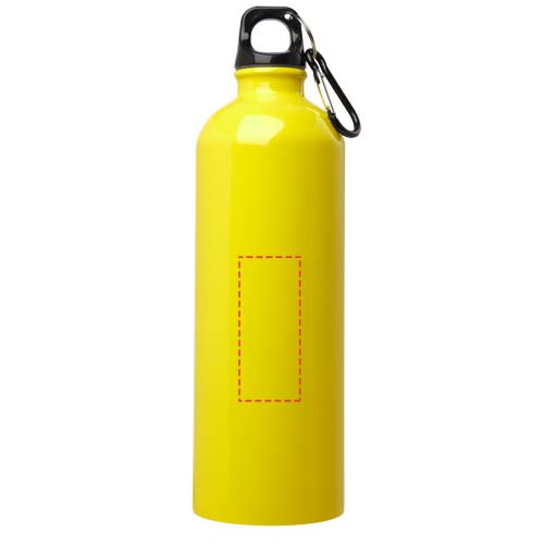 Gourde Oregon de 750 ml en acier inoxydable à simple paroi certifié RCS avec mousqueton: Face avant · Tampographie
